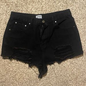 Super Down Distressed Shorts
